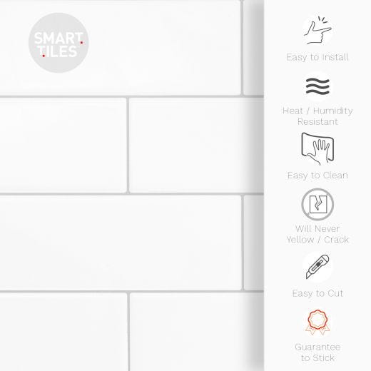 XL Oslo White Smart Tile Mosaik-2/Pack