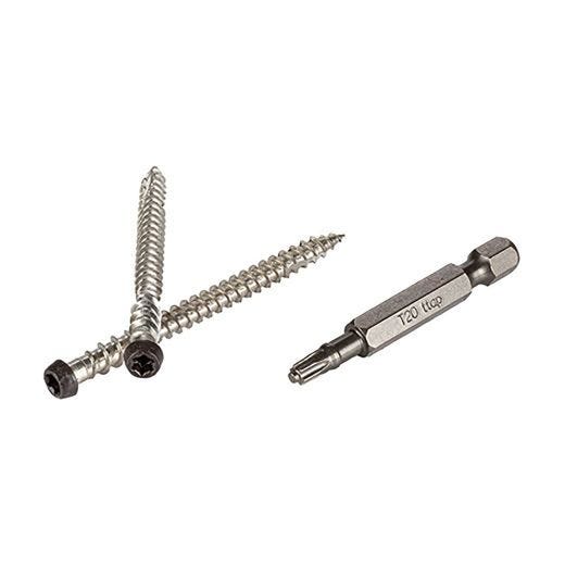 TOPLoc Screws Dark Brown 350 Screws + Bit - 100 Square Feet