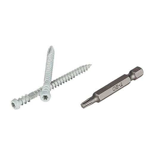 TOPLoc Screws Ivory - 350 Screws + Bit - 100 Square Feet
