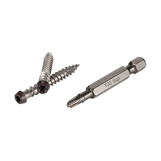 TOPLoc Fascia Screws Dark Brown + Bit - 100 Lineal Feet