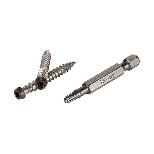 TOPLoc Fascia Screws Dark Brown + Bit - 100 Lineal Feet