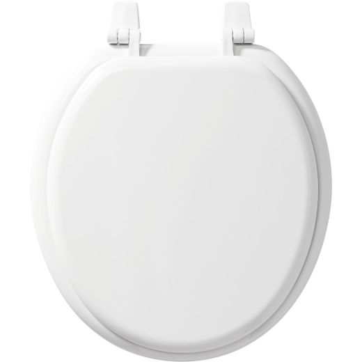 Siège de toilette rond en bois émaillé