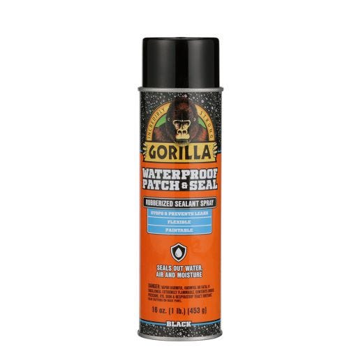 Gorilla Waterproof Patch & Seal Spray Black, 16oz