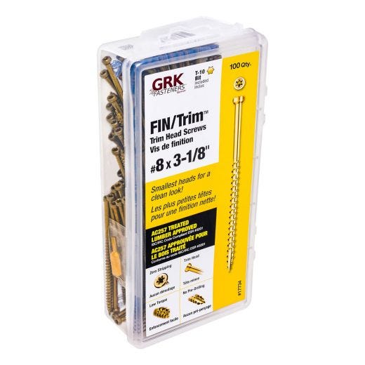 Vis à tête mince à filet fin #8 x 3 - 1/8 po, PRO - Pak–paqu