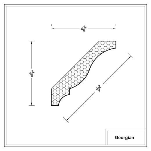 6" Georgian Polystyrene Crown