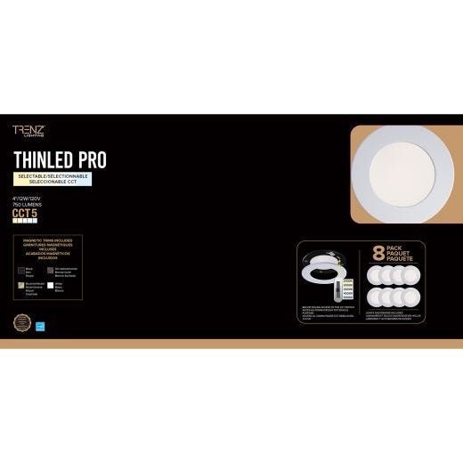4" ThinLED RECSD RND Fixtures CCT Switch-8/Pack