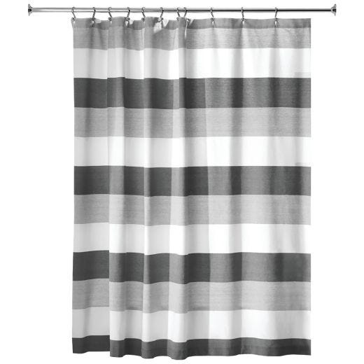 Wide Multi Stripe Shower Curtain