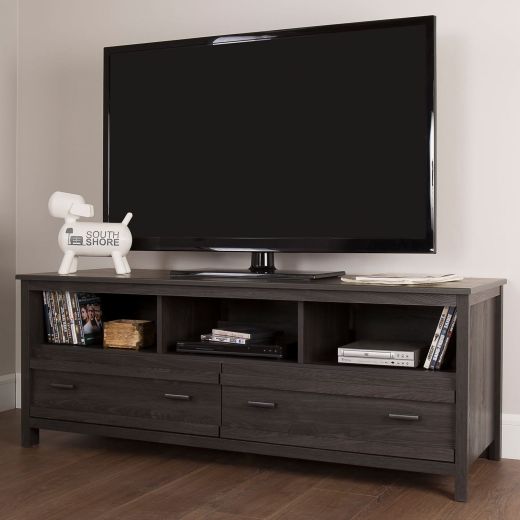 Exhibit TV Stand Gray Oak