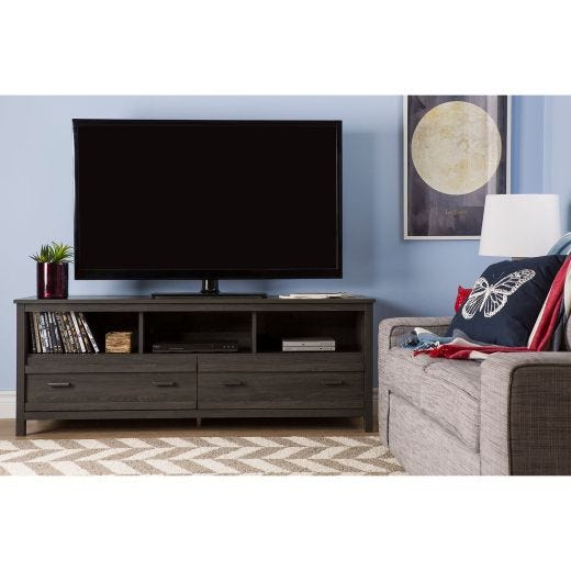 Exhibit TV Stand Gray Oak