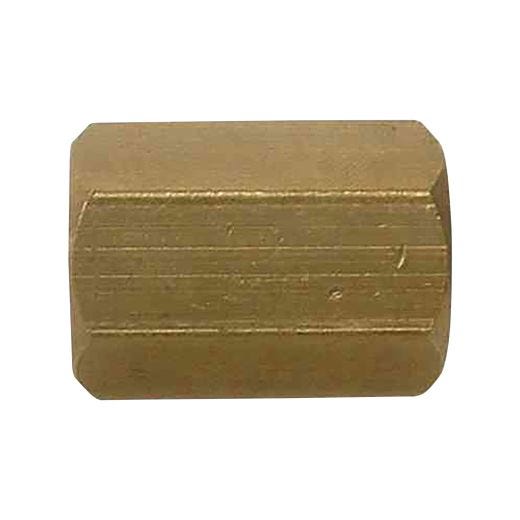 1/8" x 1/8" No-Lead Brass Coupling FIP x FIP