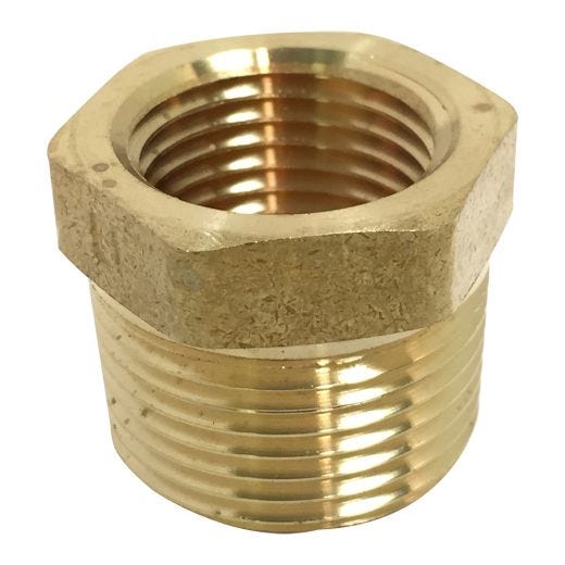 Bague hexagonale en laiton MIP X FIP 3/4 x 1/2 po, sans plom