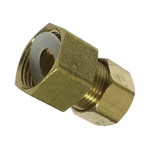 1/2" x 3/8" No-Lead Brass Adapter Female Comp x Comp