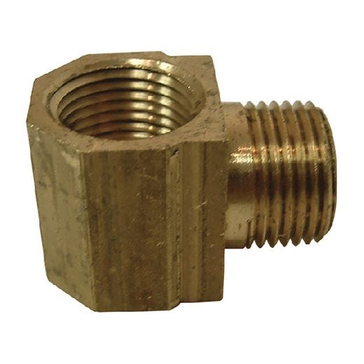 Coude mâle et femelle 90 degrés en laiton FIP x MIP 3/8 x 3/