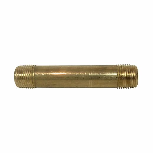 Mamelon de tuyau en laiton MIP 1/8 po x 2 po, sans plomb