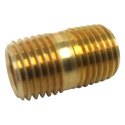 Mamelon de tuyau en laiton MIP 1/4 po x 1½ po, sans plomb
