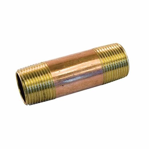 Mamelon de tuyau en laiton MIP 3/8 po x 2 po, sans plomb