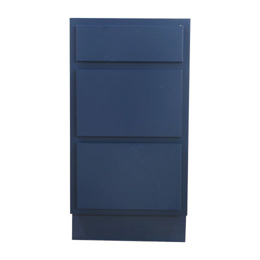 18 Inch 3 Drawer Bank-Navy Blue