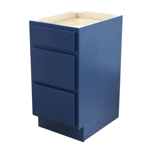 18 Inch 3 Drawer Bank-Navy Blue