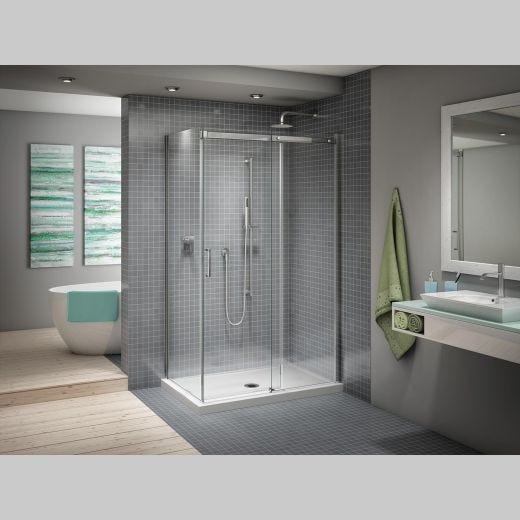 45"x48"x75" Apollo Pivoting Door And Fixed Panel