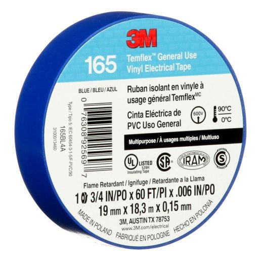 Ruban isolant 3/4 po x 60 pi Temflex 165
