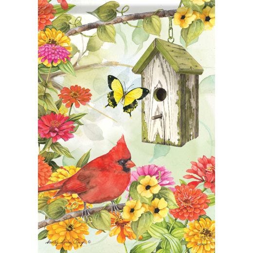 Cardinal Birdsong Garden Durasoft Flag