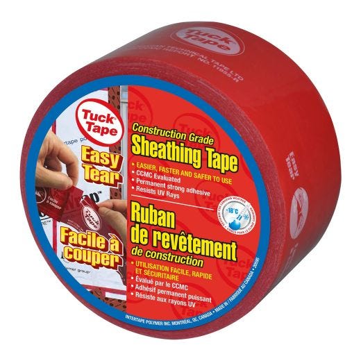 Tuck Tape 60mm x 55m Contractors' Sheathing Tape-Easy Tear