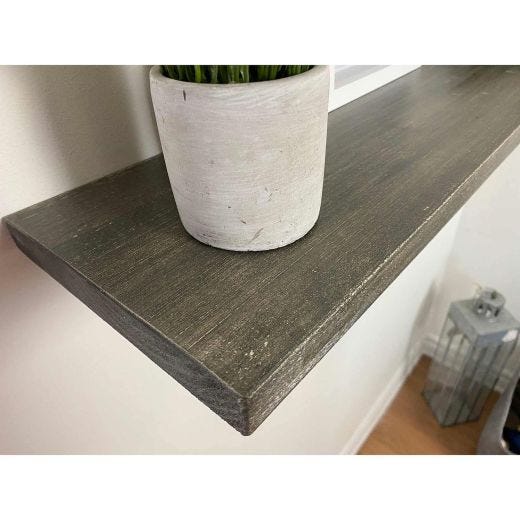 36"x8"x1" Floating Shelf with Brackets