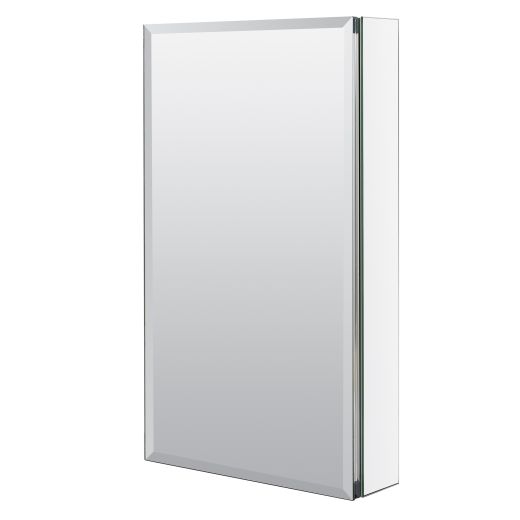 15" x 26" Aluminum Frameless Beveled Medicine Cabinet