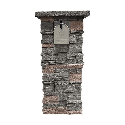 GenStone 48"X8" Stacked Stone Pillar Panel