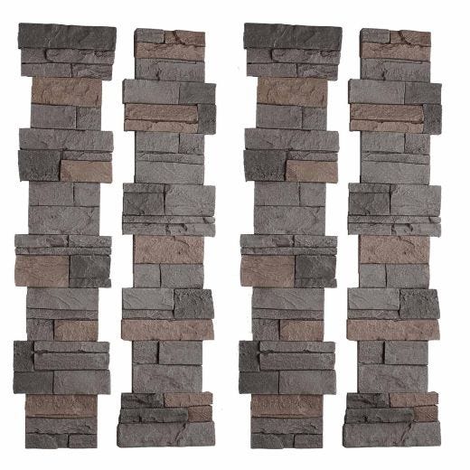 GenStone 48"X8" Stacked Stone Pillar Panel
