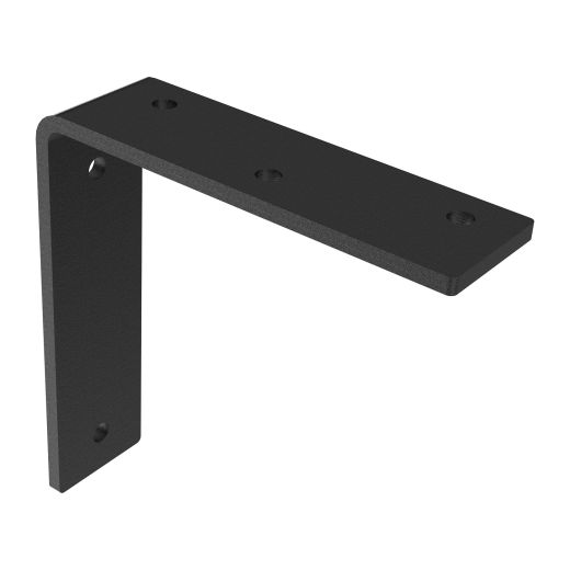 7" L Shelf Bracket-Powder Coated Black