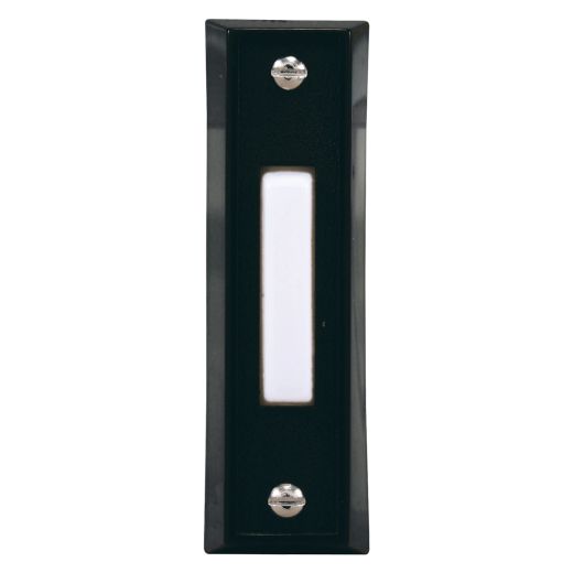 Wired Unlighted Push Button Doorbell-Black