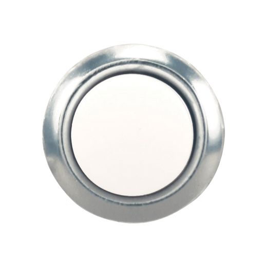 Wired Lighted Push Button-Silver With Pearl Center