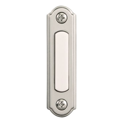 Wired Lighted Push Button Doorbell-Brushed Nickel