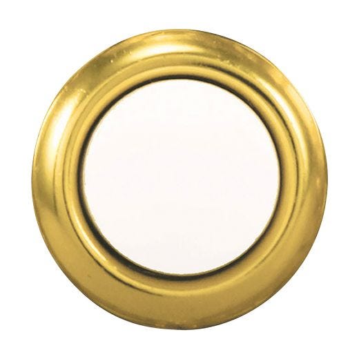 Wired Lighted Push Button Doorbell-Gold With Pearl Center
