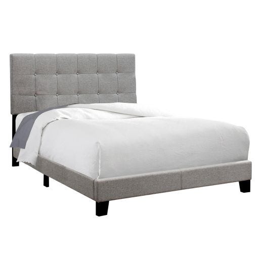 Grey Linen Full Size Bed