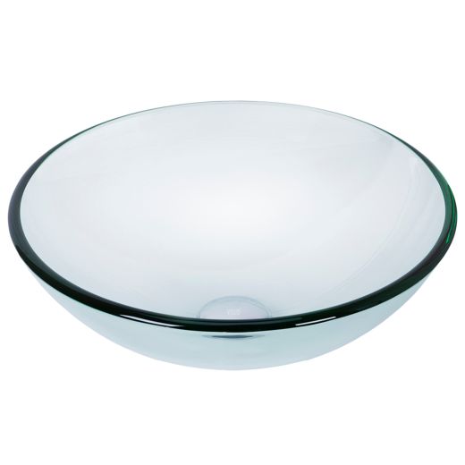 Crystalline Glass Round Vessel Sink 16.5" x 6.5"