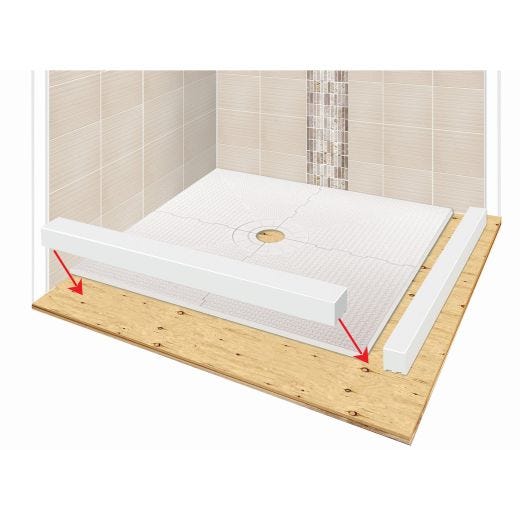 4-1/2" x 4" x 48" Prova Shower Curb