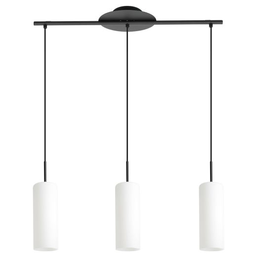 Troy 3 28" 3-Light Black Pendant