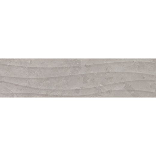 4"x16" Stamina Grey Resilience Wave Wall Tile 13.20 Sf/Bx
