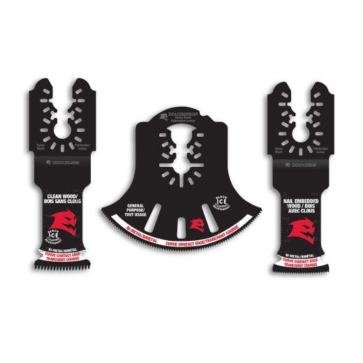 3 Piece Universal Fit Bi-Metal Oscillating Blade Set