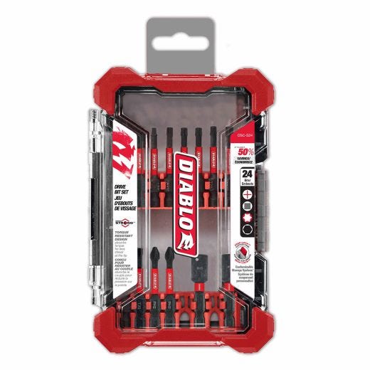 24 Piece Screwdriving Impact Driver Drill Bit Set