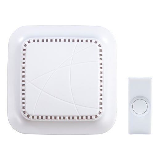 Wireless Battery Operated Doorbell Kit-White