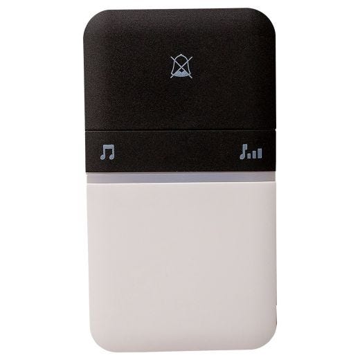 Wireless Battery Free Plug In Chime Kit-Black/White