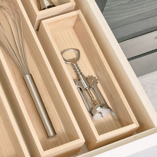 10" x 3.75" x 2.75" Wood Drawer Organizer