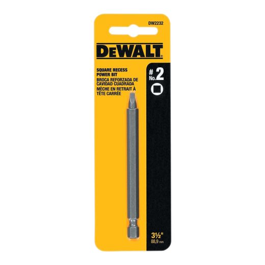 DeWalt #2 Square Recess 3-1/2" Power Bit