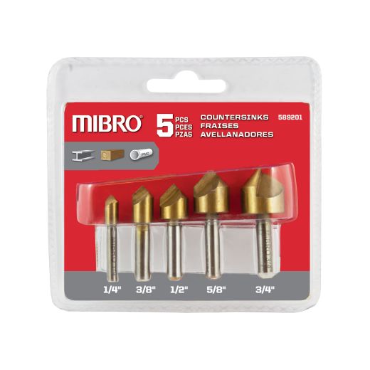 5 Piece Countersink Set - 1/4" - 3/4"