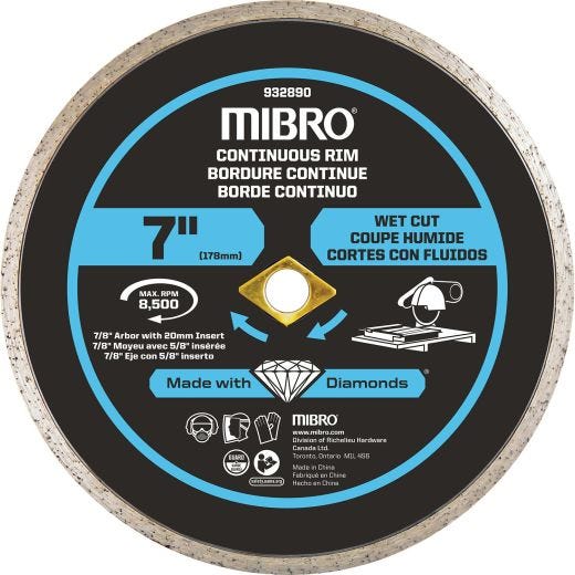 7" Continuous Rim SVS Diamond Blade