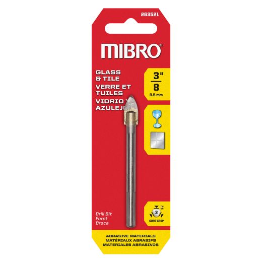 1/4" Carbide Glass And Tile Drill Bit