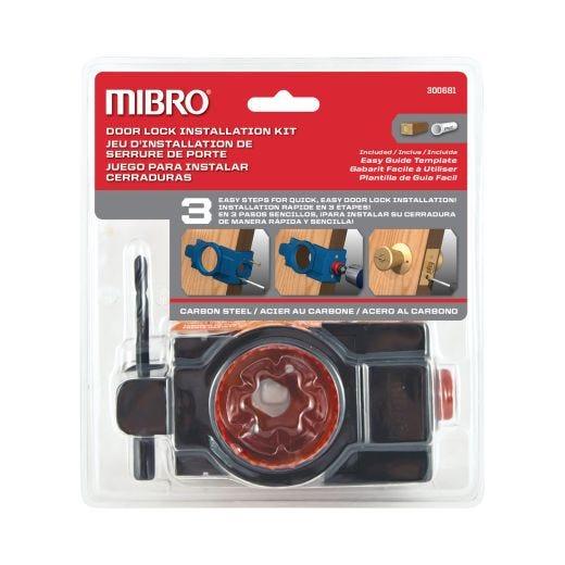 Carbon Steel 4 Piece Door Lock Installation Kit